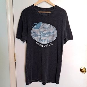 New, Charcoal T-Shirt from The Bluebird Cafe, Nashville, Tennessee, XXL.